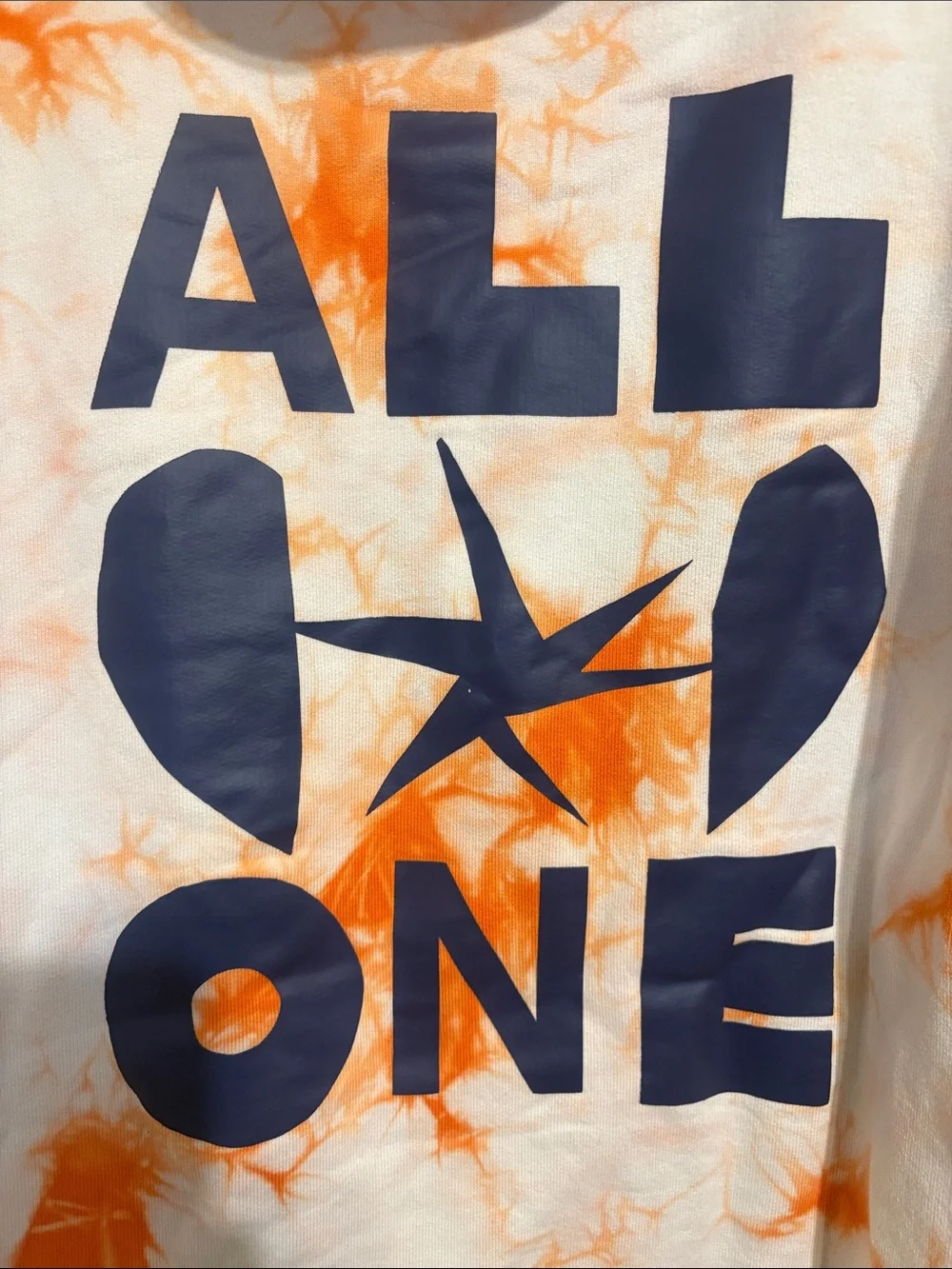 Jordan Chicago Cody Hudson CollabOrange & White Tie-Dye 'ALL ONE' Hoodie